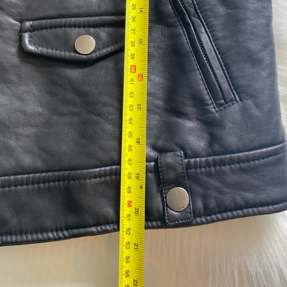 Diesel Kids Black Faux Leather Biker Jacket - Picture 4 of 9